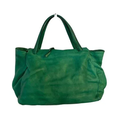 Produktbild von BZNA Handtasche Diana hellgrün Designer Schultertasche Tasche Ledertasche