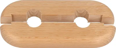 Produktbild von STEDO Echtholz-Doppelrosette - Buche - Loch: 18 mm x Aussen: 120 x 50 mm