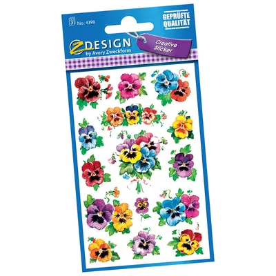 Produktbild von AVERY Zweckform ZDesign Sticker CREATIVE "Stiefmütterchen"