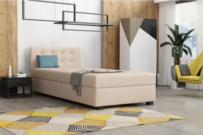 Obrázok produktu pre Jednolôžková posteľ 120x195 XIRA 1 s úložným priestorom - krémová