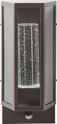 Produktbild von BELIANI Außenwandleuchte LED Lampe Braun Eisen Glas 33 cm mit Bewegungssensor Retro Design