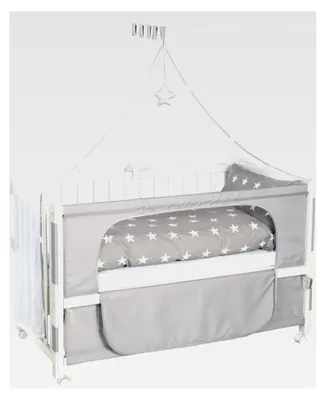 Produktbild von Babybett 60x120 cm, Beistellbett für das Elternbett mit vollständiger Ausstattung