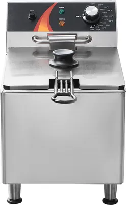 Immagine prodotto di SucceBuy Friggitrice elettrica da banco da 3100 W, friggitrice monoolio in acciaio inox da 9 litri con cestello, piedini regolabili in altezza, controllo della temperatura, protezione contro il surriscaldamento per ristoranti, bar e caffetterie