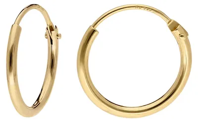 Produktbild von trendor Damen Ohrringe Gold 333 / 8K Creolen Breite 1,3 mm Ø 13 mm 15170
