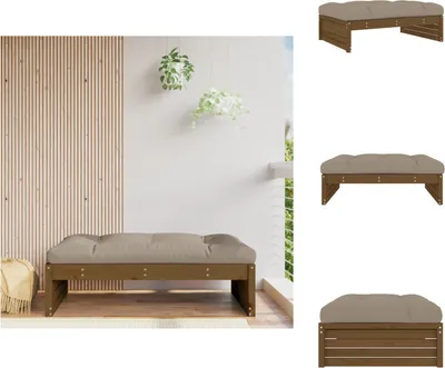 Produktbild von vidaXL Gartenhocker Honigbraun 120x80 cm Massivholz Kiefer - Gartensofaelemente