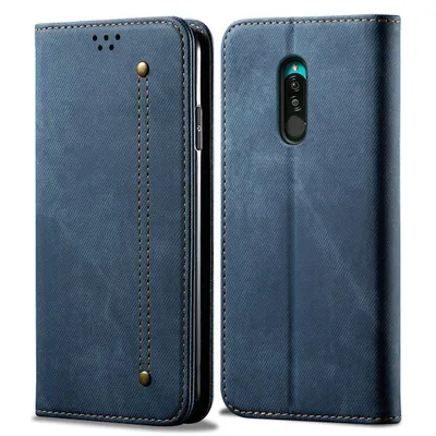 Obrázek produktu pro Redmi 8 Pouzdro, Kožené Peněženkové Pouzdro s Magnetickým Uzavíráním a Pouzdro s Funkcí Stojánku pro Xiaomi Redmi 8 modré