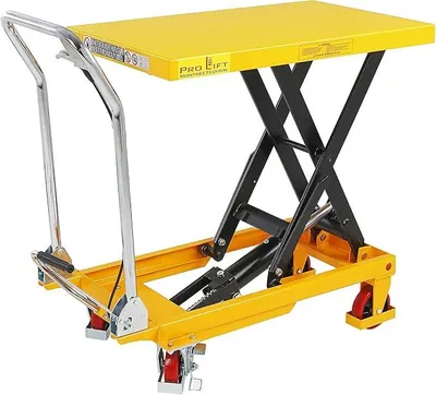 Obrázek produktu pro Hydraulická nůžková plošina s nožním pedálem, nosnost 500 kg, model TF50, výška zdvihu 295 mm - 880 mm, kód produktu 01756