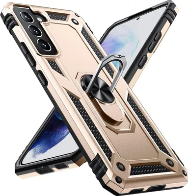Produktbild von Samsung Galaxy S22 Hülle Mit Fingerring Gold Silikon