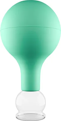 Produktbild von Pulox Schröpfglas aus Echtglas inkl. Saugball - 2,5 cm in Grün