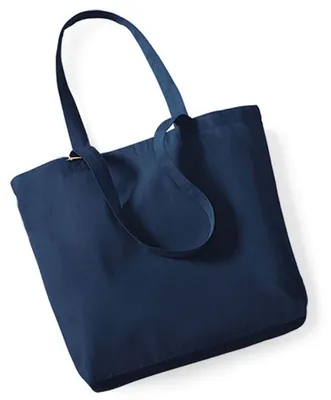 Image de Sac à provisions Westford Mill Organic en coton, 16 litres FK962 (taille unique) (bleu marine)
