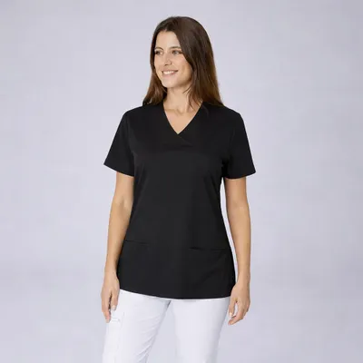 Produktbild von Damen Schlupfkasack, Slim Fit, schwarz, Größe XS : XS : schwarz : 72% Polyester 23% Viscose 5% Elasthan