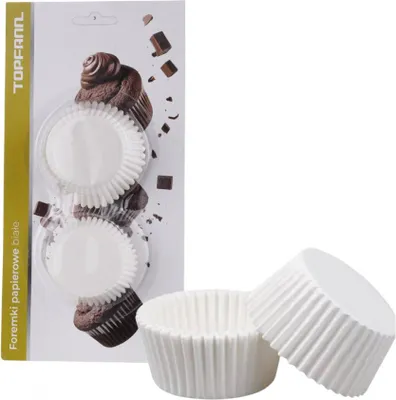 Produktbild von Muffinförmchen aus Papier 4x8 cm weiß Satz mit 60 Stück