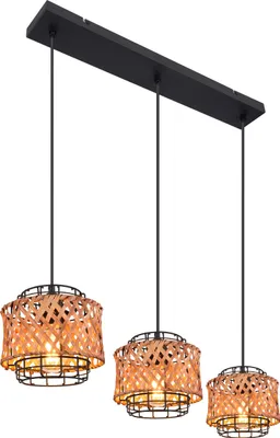 Produktbild von Globo Lighting Hängeleuchte Metall schwarz, 3x E27