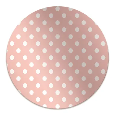 Produktbild von Rundmatte - Stuhlunterlage Bürostuhlunterlage - Rund Ø 100 cm - Bodenmatte - Fußmatte - Weiße Punkte
