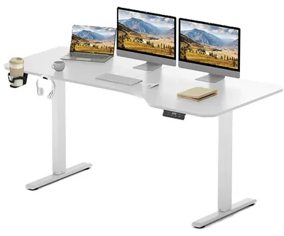 Obrázek produktu pro Výškově nastavitelný stůl QS1W-1675, 160 x 75 cm, bílý