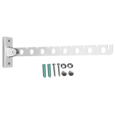 Immagine prodotto di Intirilife 2x appendiabiti pieghevole in acciaio inox con gancio appendiabiti in argento con lunghezza di 30 cm