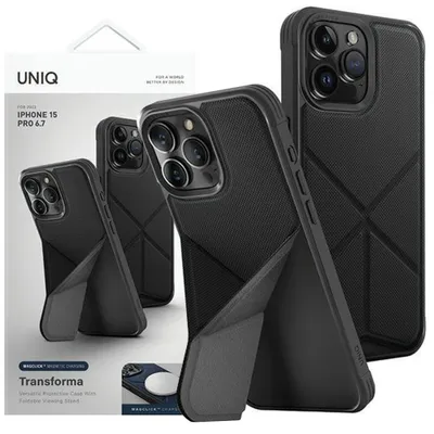 Obrázok produktu pre Uniq Mobiili tagakaas  iPhone 15 Pro Max MagClick jalaga, must