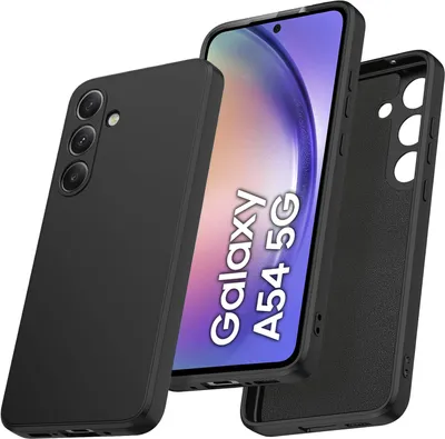 Produktbild von Galaxy A54 Hülle, Slim Liquid Silikon Gel Gummi Stoßfest Schutzhülle für Samsung Galaxy A54 Schwarz