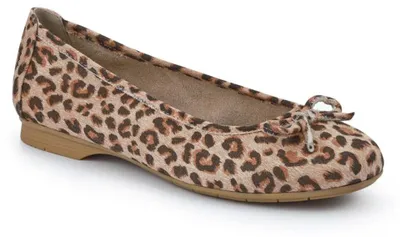 Produktbild von Jana Damen Ballerinas mit Schleife Vegan, Leopard, 38
