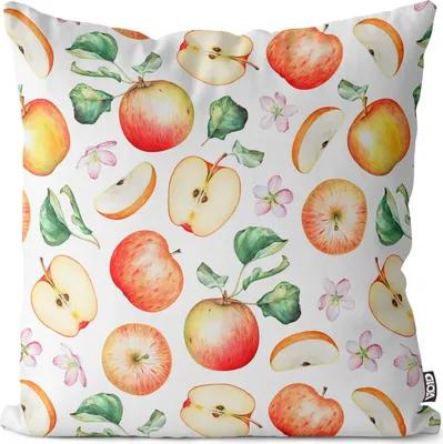 Produktbild von VOID Apfel Früchte Obst Zeichnung Kissenbezug Kissenhülle sofa couch wohnzimmer dekoration wasserfest Outdoor Garten Kissen bezug deko