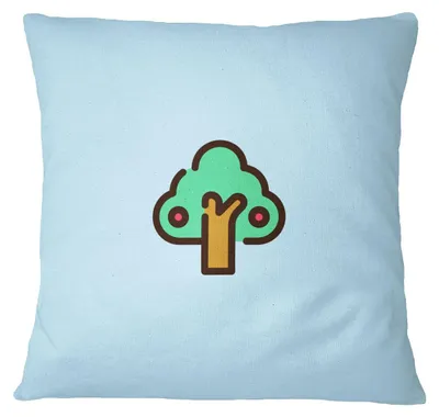 Kissenhülle 45 x 45 cm, Polyester, hellblau, mit Reißverschluss, 1 Stück