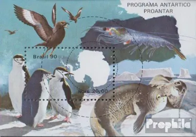 Produktbild von Briefmarken Brasilien 1990 Mi Block82 (kompl.Ausg.) postfrisch Antarktisprogramm