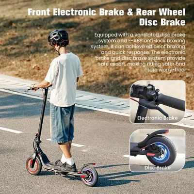 Obrázok produktu pre Elektrický skúter – i9m – motor 500 W – dojazd 30 km – pneumatiky 25,4 cm – skladací – ovládanie cez aplikáciu – rýchlosť 15–35 km/h – čierny