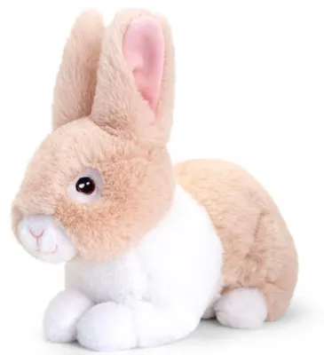 Produktbild von Keel Toys Pluschhase - Pluschtier - beige - sitzend - 18 cm - kuscheliger Hase