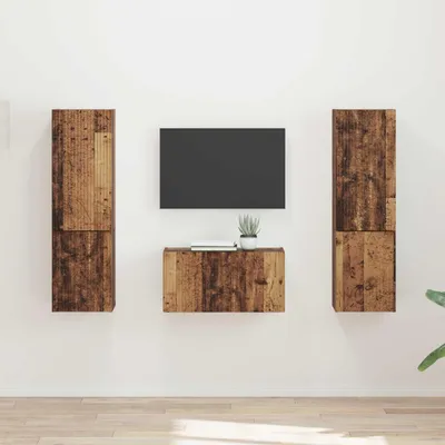 Produktbild von "Schlussverkauf" TV-Schrankset 5 Stück - WohnzimmerTV-Möbel/TV-Tisch - Altholz Holzwerkstoff  C14396