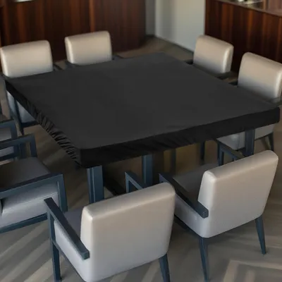 Vierkant Tafelkleed 86 cm, elastisch, schwarz