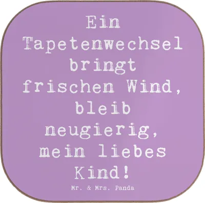 Produktbild von Mr. & Mrs. Panda unterleger Spruch Umzug neue Stadt - Lavendeltraum - Geschenk, Zuversicht, Tassen Untersetzer, gute Wünsche, Lebensfreude, Vertrauem, neuen Erfahrungen