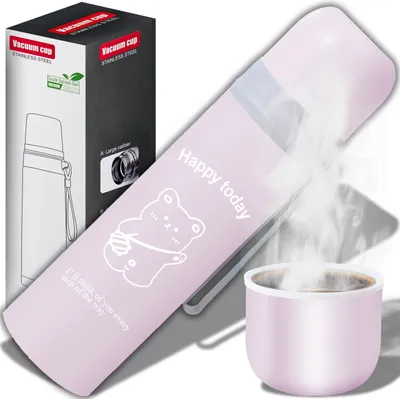 Image de Bouteille thermos Thermos Verseuse isolante Bouteille isolante Cafetière Café Théière Théière 0.5L Litre Verseuse thermique Distributeur de boissons Acier inoxydable Violet Retoo