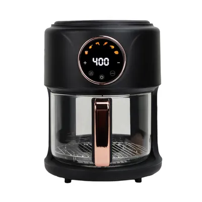 Produktbild von Air Fryer Glas 6L Heißluftfritteuse digital einstellbar 80-200°C transparent spülmaschinengeeignet für Küche Familie