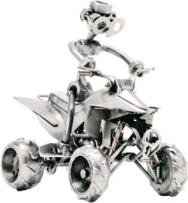 Obrázok produktu pre Motocykel, štvorkolka, kovová socha, jedinečný dekoratívny predmet, ručne vyrobený