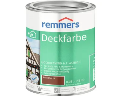 Produktbild von Remmers Deckfarbe rotbraun 0,75 l, Holzlack