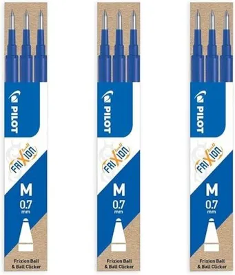 Zdjęcie produktu dla Wkłady do długopisu frixion ball 0 7 mm niebieskie zestaw 9 szt.