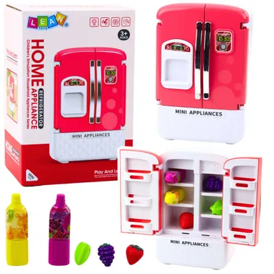 Image de Jouet pour enfants Réfrigérateur Jus de fruits Lumières Bruits Rose