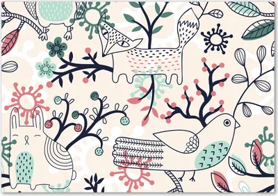 Produktbild von Tulup® Glas-Bild - 100 x 70 - Wandbild aus Glas - Wandkunst - Wandbild hinter gehärtetem Sicherheitsglas - Tiere - Tiere und Blumen - Mehrfarbig