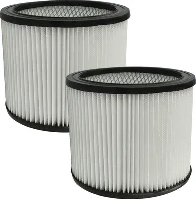 Produktbild von vhbw 2x Faltenfilter kompatibel mit Arebos Industriestaubsauger 1600W Staubsauger - Patronenfilter Schwarz Weiß