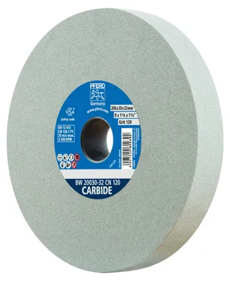 Immagine prodotto di PFERD Mola da banco diam. 200x30 mm Diametro foro centrale 32 mm SiC120 per materiali duri, es. carburo di tungsteno