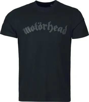 Produktbild von Motörhead T-Shirt Herren Black On Black Logo schwarz M