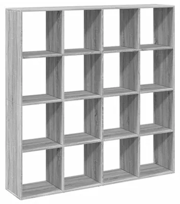Produktbild von vidaXL Bücherregal Grau Sonoma 137,5x29x137,5 cm Holzwerkstoff