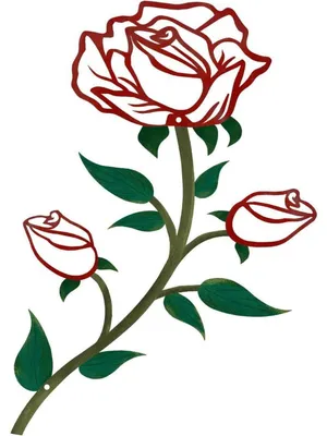 Image de Décoration murale en métal, motif floral, noir, 38 cm, 1 pièce