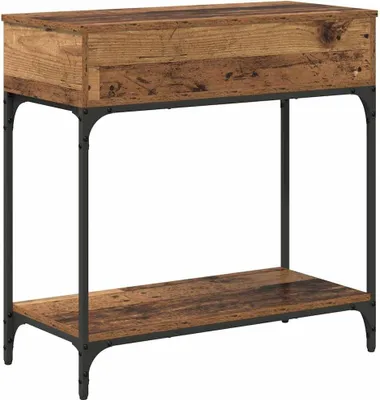 Produktbild von Konsolentisch mit Regal Altholz 75 x 34,5 x 75 cm Holzwerkstoff