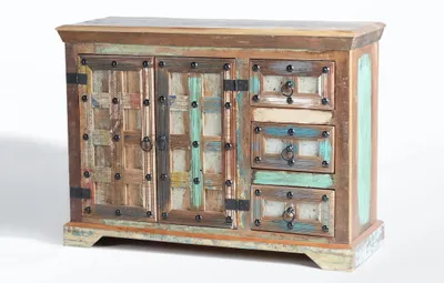Immagine prodotto di Credenza Numea realizzata in legno riciclato, 80 cm x 110 cm x 40 cm Giner y Colomer