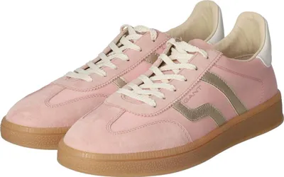 Imagen del producto de Zapatillas bajas para mujer Gant modelo CUZIMA, color rosa, confeccionadas en una combinación de cuero y textil. Talla: 38