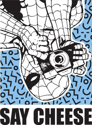 Produktbild von Komar Wandbild- Marvel Spider-Man Say Cheese Blue - Größe 50 x 70 cm