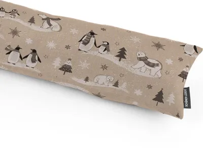 Produktbild von SCHÖNER LEBEN Zugluftstopper Pinguine Eisbären natur grau weiß Auswahl 120cm Länge