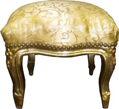Immagine prodotto di Pouf barocco motivo oro / oro