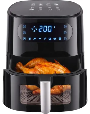Heißluftfritteuse 6 l, Sichtfenster, 7 Programme, Timer, Touchscreen